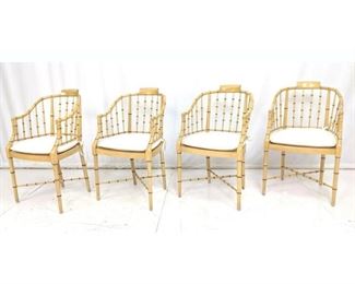 Lot 316 4 Faux Bamboo Chairs