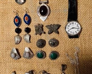 Misc. vintage sterling silver jewelry