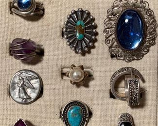 Sterling and gold jewelry