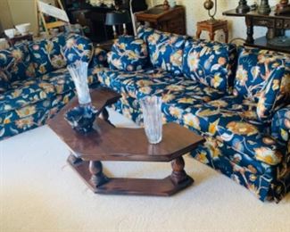 Unusual coffee table and sectional sofa