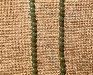 Jade beaded necklace