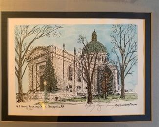 U. S. Naval Academy Chapel Ltd. Edition lithograph