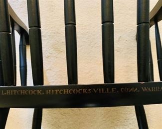 Siggned Hitchcock U.S. Naval Academy captain's chair