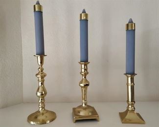 brass candle holders