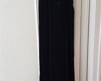 velvet strappy evening gown (small)