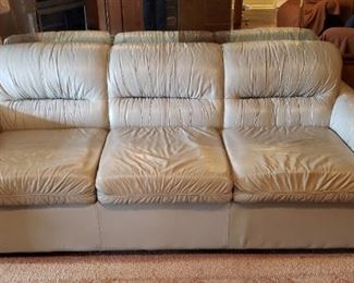 Leather H. Brian convertible sofa in great condition
