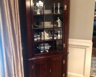 Henkel Harris corner display cabinet