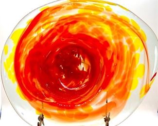 A talented artist in his own right, our client has allowed us to offer a portion of his collection in this sale. This is one of many pieces of blown glass created by our client. 