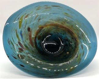 A talented artist in his own right, our client has allowed us to offer a portion of his collection in this sale. This is one of many pieces of blown glass created by our client. 