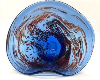 A talented artist in his own right, our client has allowed us to offer a portion of his collection in this sale. This is one of many pieces of blown glass created by our client. 