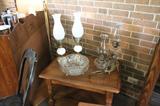 Vintage Oil Lamps & Milk Glass Lamps
