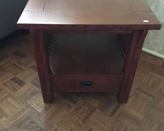 BASSET MISSION OAK END TABLE