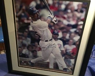 DEREK LEE CUBS AUTOGRAPHED  FRAMED PHOTO