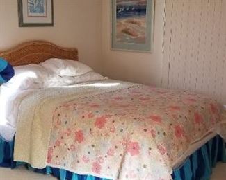 Wicker bedroom set - natural finish