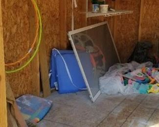 Shed interior
