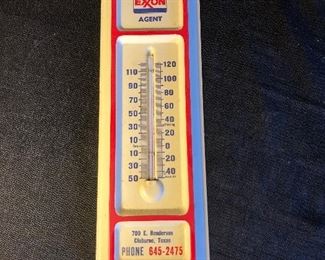 Vintage Exon Advertising Thermometer  