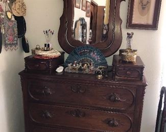 Antique Victorian Dresser with Mirror Circa 1890s