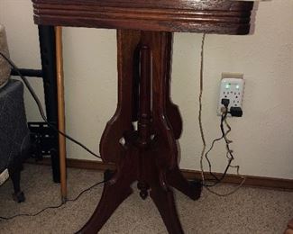 Victorian Parlor Table with Marble Top