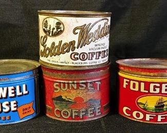 Vintage Coffee Tins