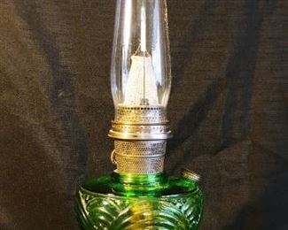 Aladdin Washington Drape Green Oil Lamp