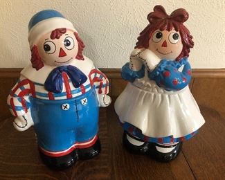 Raggedy Ann and Andy Cookie Jars