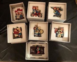 The Danbury Mint Raggedy and Andy ornament collection 2008-2013