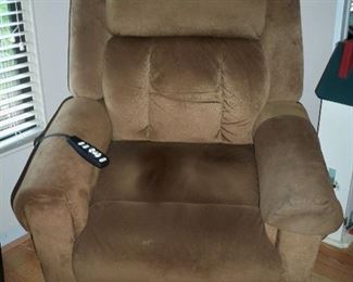 Brown Fabric Lift Chair Recliner