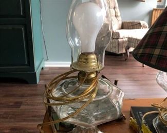 Pair of glass based lamps Mexico