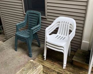 Plastic patio chairs