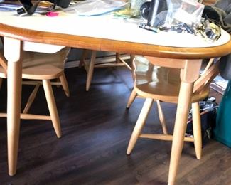 MCM formica table + 4 chairs