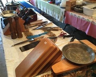 Cutco knives, Chicago cutlery, knife blocks etc.