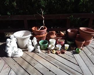 Garden Pots and Fountain