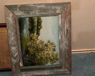 wood framed art
