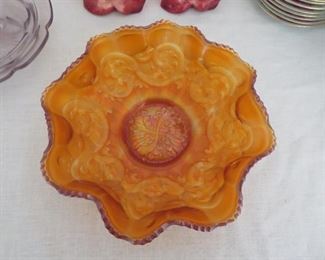 Carnival glass dish