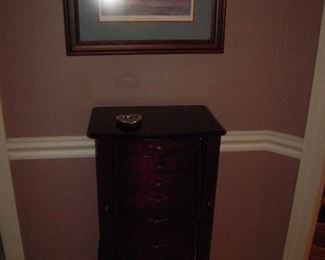 mahogany jewelry chest