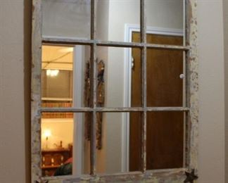 decor window pane mirror