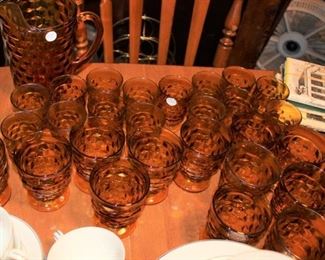 kitchen amber glassware cubist