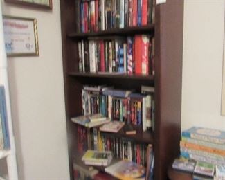 bookcase & lots of books