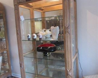 pair of these nice curio cabinets