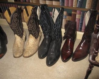 6 pairs of Cowboy boots sizes 11-1/2D-13D