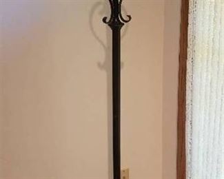 Metal and Glass Floor Lamp - 72  tall and 16  diameter of Glass Shade - Works
