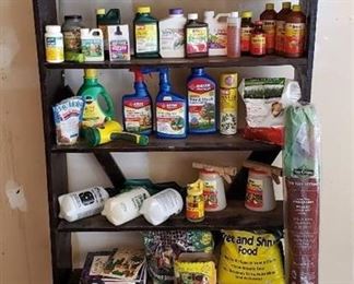 Lot of Gardening and Lawn Care Products - shelving not included