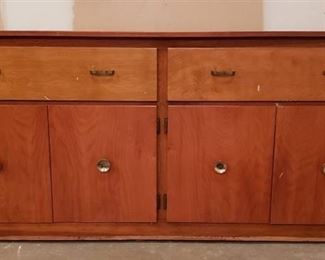 Wooden 2 Drawer / 4 Door Cabinet - could be used in a garage