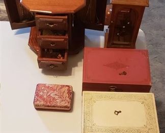 Lot of Various Jewelry Boxes - some with contents and some no contents