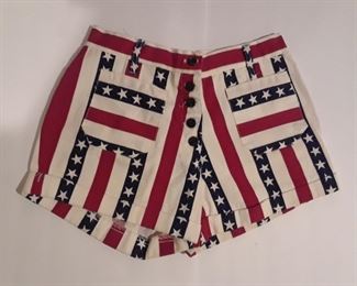 70's red white and blue short shorts 