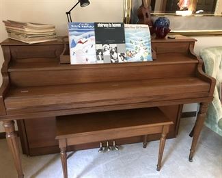 Krakauer Upright Piano, Fun Vintage Sheet Music...and I suppose Led Zeppelin could be considered vintage...