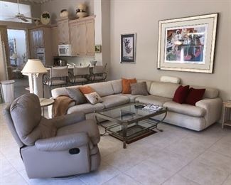 There are two full living room sets.