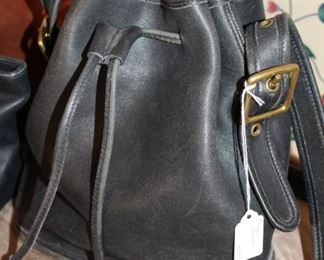 accessories coach vintage black leather handbag