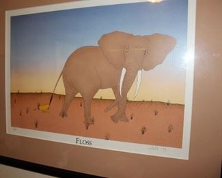 decor artwork Ron Hill Floss signed and numbered