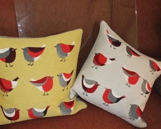 decor bird pillows